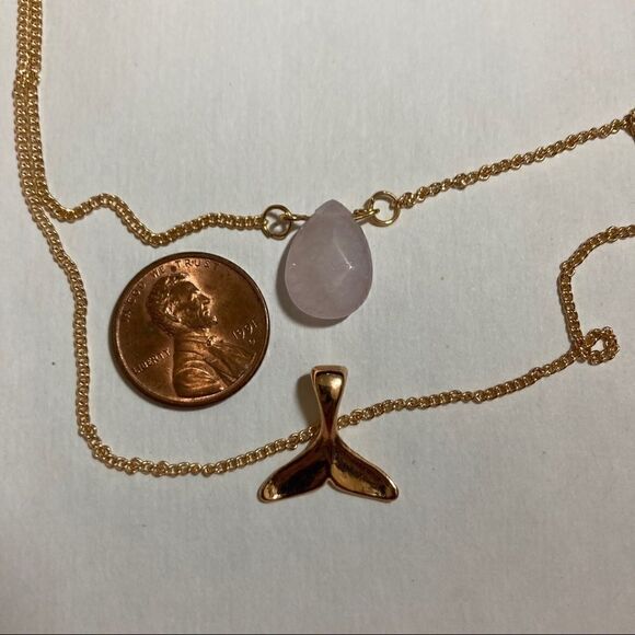 MOONSTONE and Mermaid Tail Necklace - Picture 7 of 9